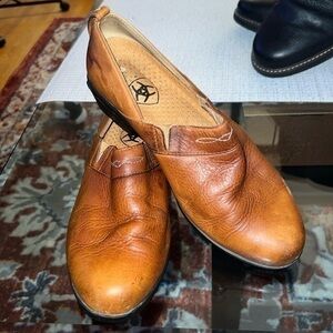 Ariat Western Paddock Clog Style Slip-ons - Size 8.5  Western Leather Distressed